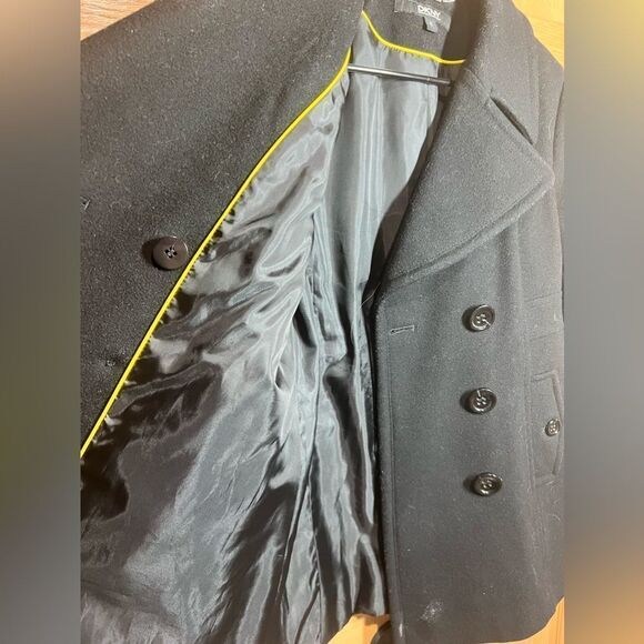 2009 DKNY Black Button Up Wool Peacoat Jacket Ladies Size 6 - EUC - Picture 8 of 13